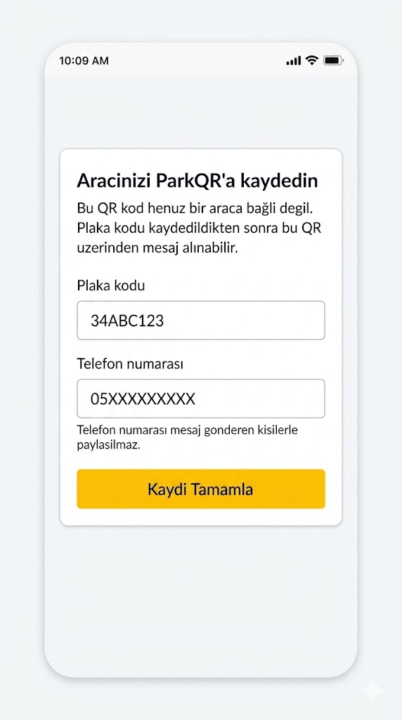 Araç kayıt ekranı